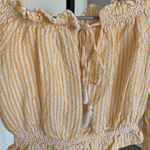 Striped Off the Shoulder Top - Picture 2 of 4